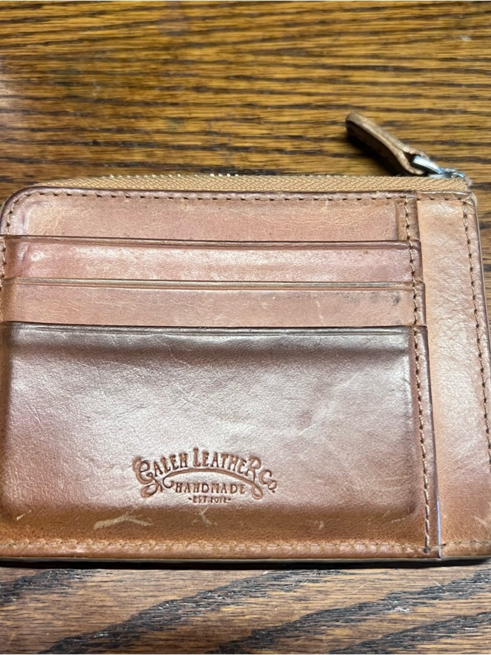Galen Leather Zippered Wallet
